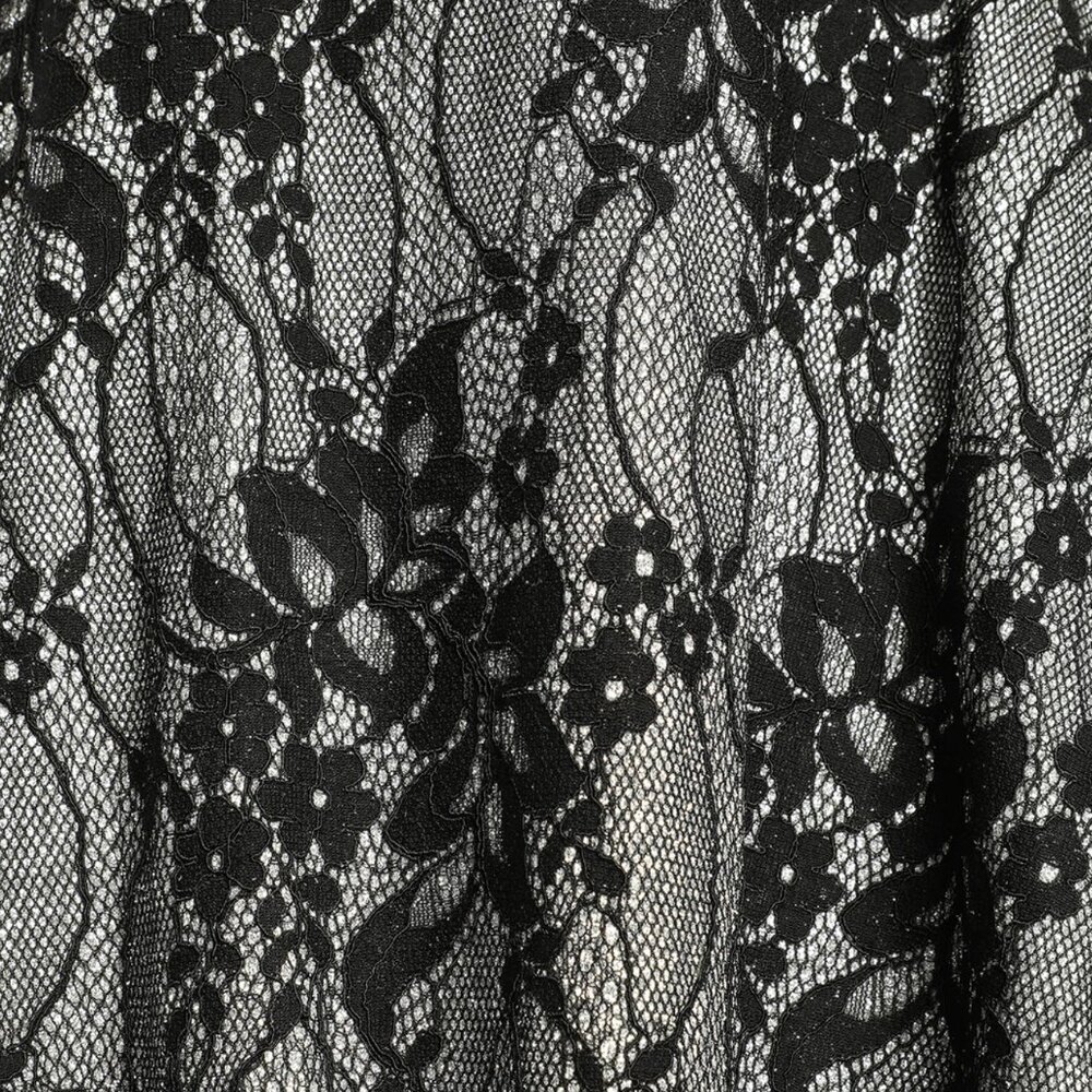 NWT Lulus Sparkle Sensation Silver and Black Lace Skater Mini Dress - Picture 5 of 8